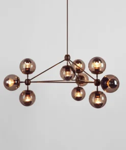 Modo Chandelier - 3 Sided, 10 Globes